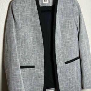 Anne Klein Black and Gray Textured Jacket